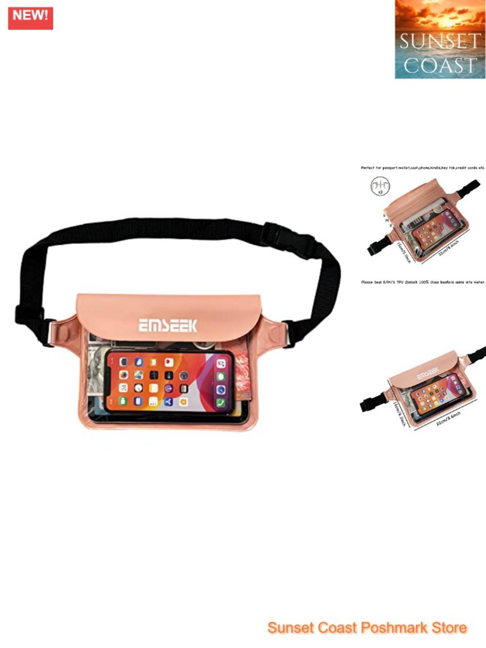 Waterproof Waist Bag Dry Pouch for Swimming Surfing Snorkeling